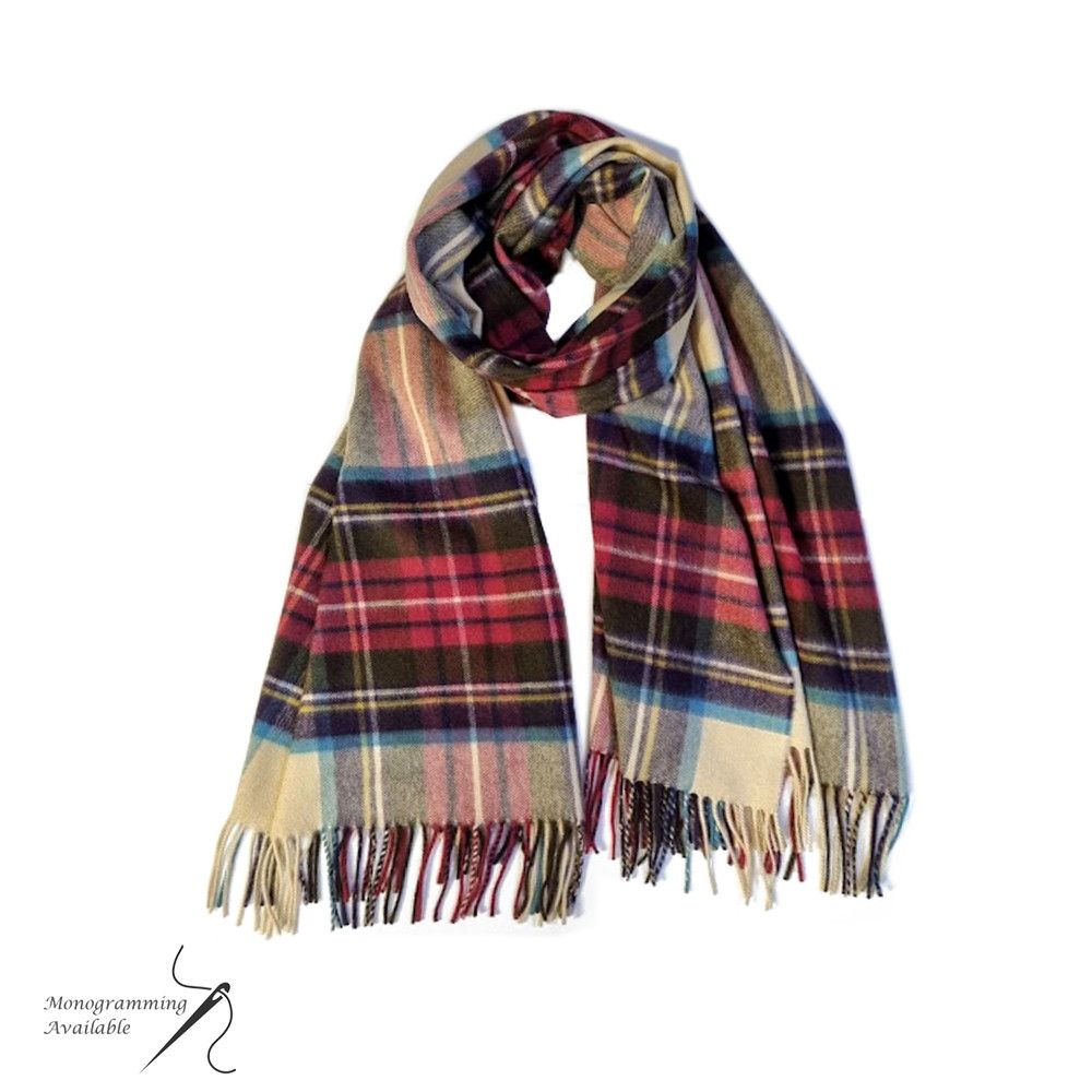 Cashmere Stole in Stewart Hessian Tartan