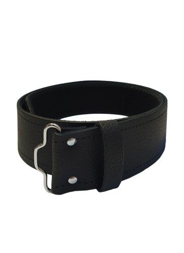 Belt in Black Leather with Velcro Adjuster - Kinloch Anderson