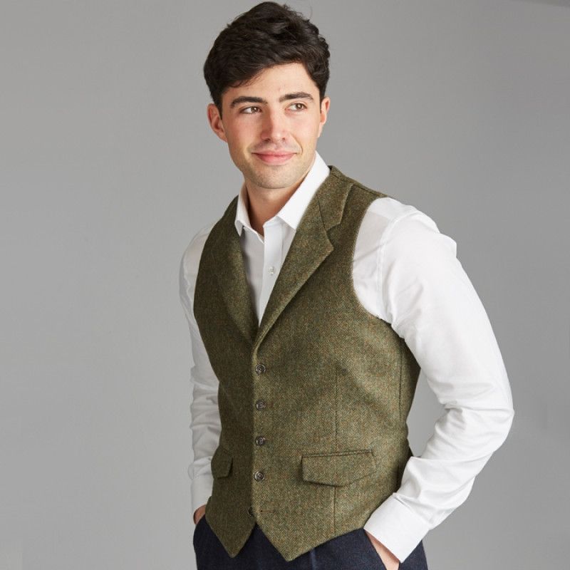 The Anderson Lapel Tweed Waistcoat... - Kinloch Anderson